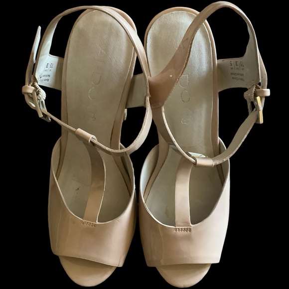 ALDO JESTER NUDE T-STRAP PLATFORM HIGH HEELS/ Size 7.5 - Picture 11 of 15